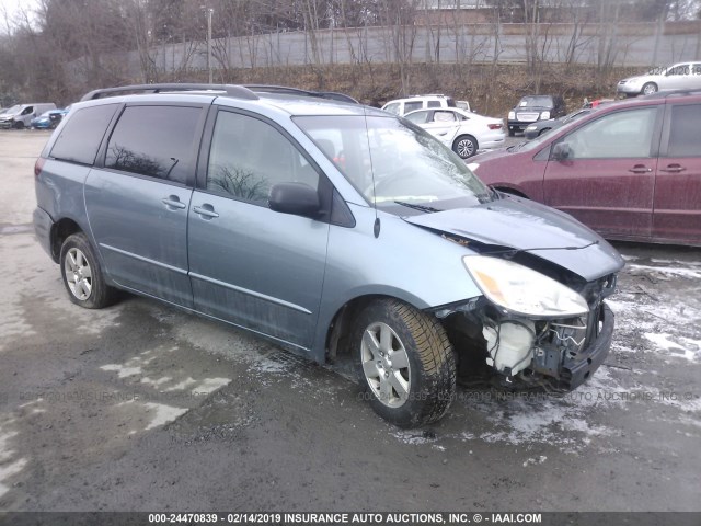 5TDZA23C75S387270 - 2005 TOYOTA SIENNA CE/LE Light Blue photo 1