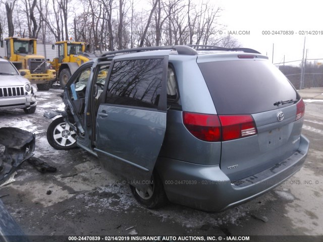 5TDZA23C75S387270 - 2005 TOYOTA SIENNA CE/LE Light Blue photo 3