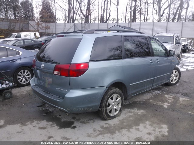 5TDZA23C75S387270 - 2005 TOYOTA SIENNA CE/LE Light Blue photo 4