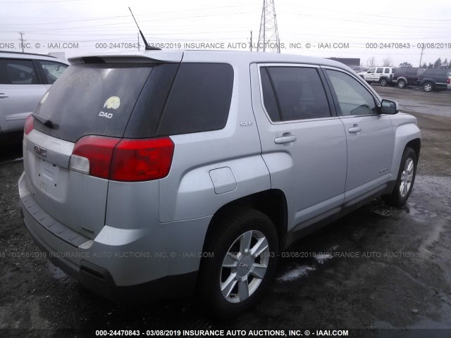 2GKALMEK3C6249695 - 2012 GMC TERRAIN SLE SILVER photo 4