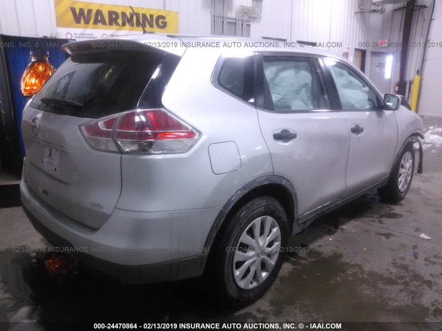 5N1AT2MV1GC777823 - 2016 NISSAN ROGUE S/SL/SV SILVER photo 4