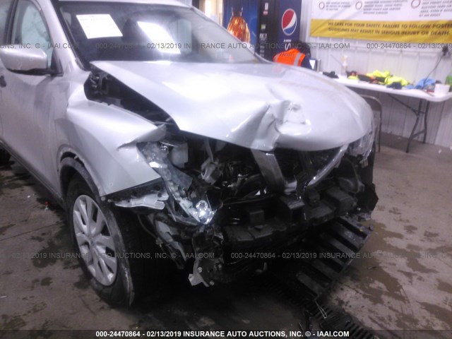 5N1AT2MV1GC777823 - 2016 NISSAN ROGUE S/SL/SV SILVER photo 6