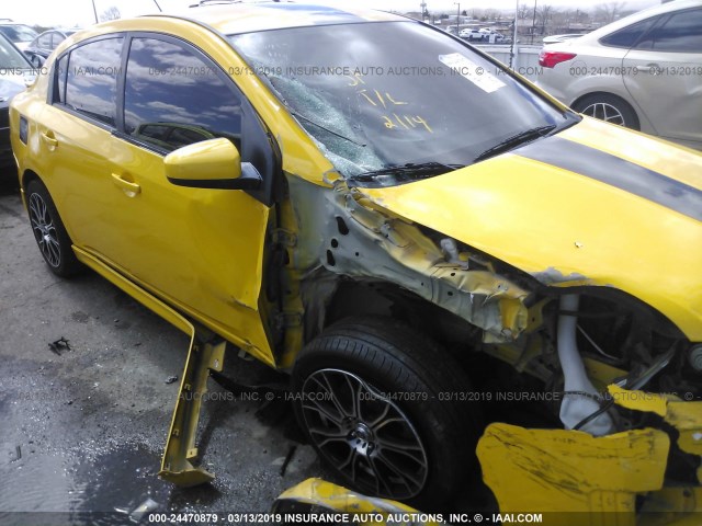 3N1BB61E07L716073 - 2007 NISSAN SENTRA SE-R YELLOW photo 6