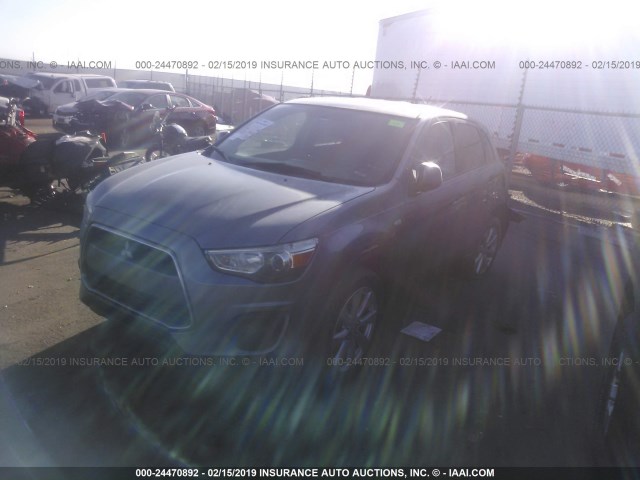 4A4AR3AU3DE024744 - 2013 MITSUBISHI OUTLANDER SPORT ES GRAY photo 2