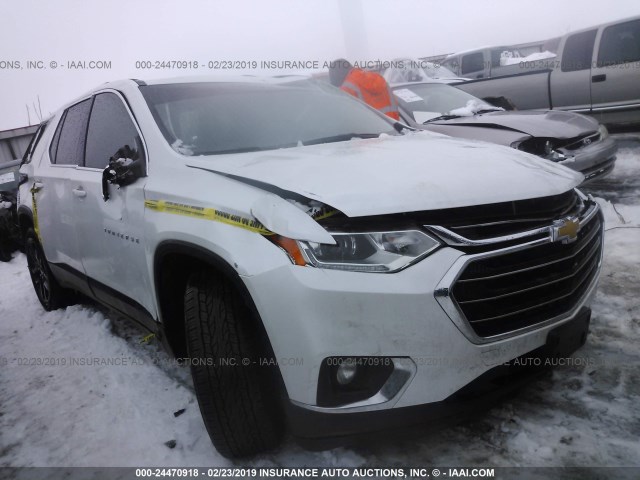 1GNEVGKW1JJ237052 - 2018 CHEVROLET TRAVERSE LT WHITE photo 1