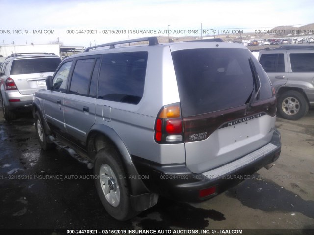 JA4MT31R02P008546 - 2002 MITSUBISHI MONTERO SPORT XLS SILVER photo 3