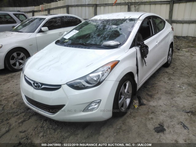 5NPDH4AE3DH423305 - 2013 HYUNDAI ELANTRA GLS/LIMITED WHITE photo 2