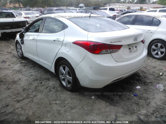 5NPDH4AE3DH423305 - 2013 HYUNDAI ELANTRA GLS/LIMITED WHITE photo 3