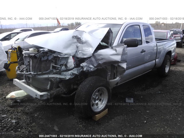 5TETX22N87Z348765 - 2007 TOYOTA TACOMA ACCESS CAB ვერცხლისფერი ფოტო 2