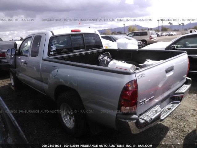 5TETX22N87Z348765 - 2007 TOYOTA TACOMA ACCESS CAB ვერცხლისფერი ფოტო 3