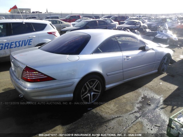 WDBPJ74JX5A043137 - 2005 MERCEDES-BENZ CL 55 AMG SILVER photo 4