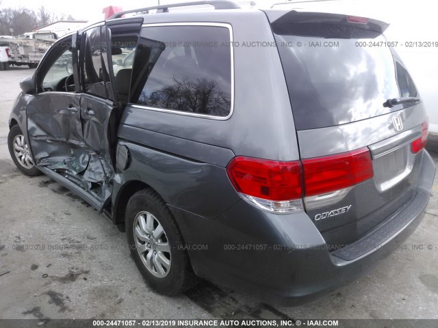 5FNRL38708B113137 - 2008 HONDA ODYSSEY EXL GRAY photo 3