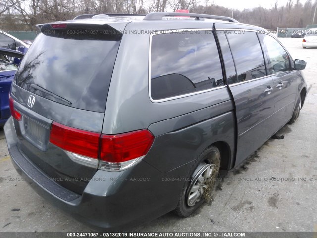 5FNRL38708B113137 - 2008 HONDA ODYSSEY EXL GRAY photo 4