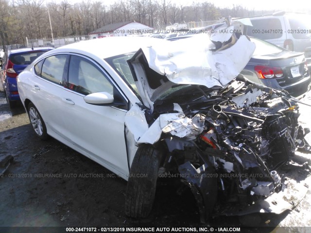 1C3CCCAB1FN611869 - 2015 CHRYSLER 200 LIMITED WHITE photo 1