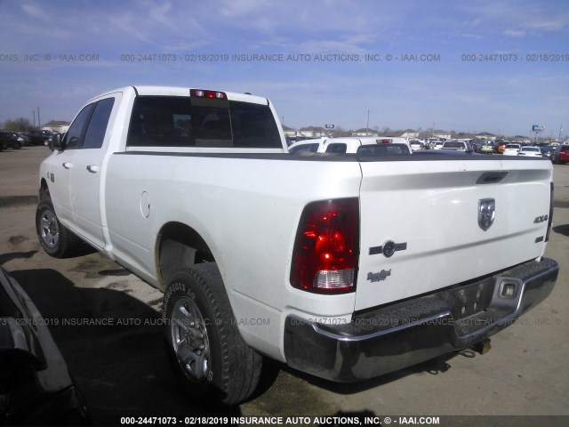 3C6UD5JL7CG293995 - 2012 DODGE RAM 2500 SLT WHITE photo 3