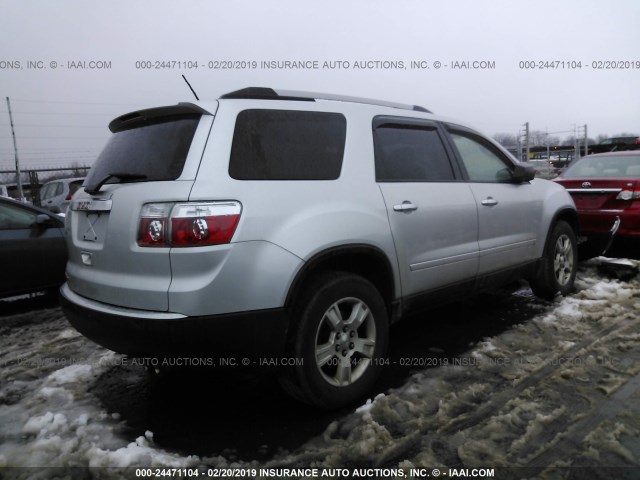 1GKLRLED9AJ142802 - 2010 GMC ACADIA SLE SILVER photo 4