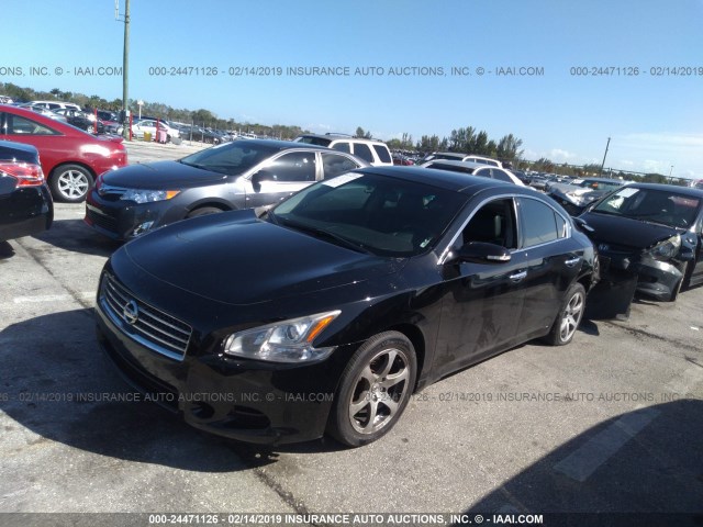 1N4AA5AP1DC834492 - 2013 NISSAN MAXIMA S/SV BLACK photo 2