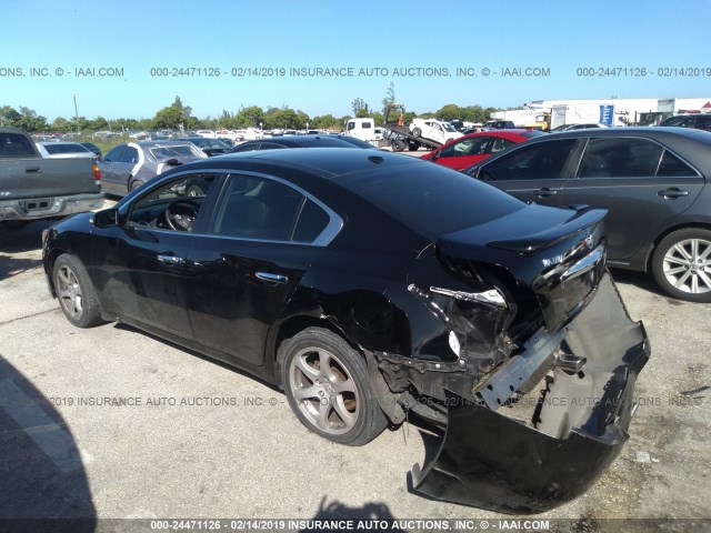 1N4AA5AP1DC834492 - 2013 NISSAN MAXIMA S/SV BLACK photo 3