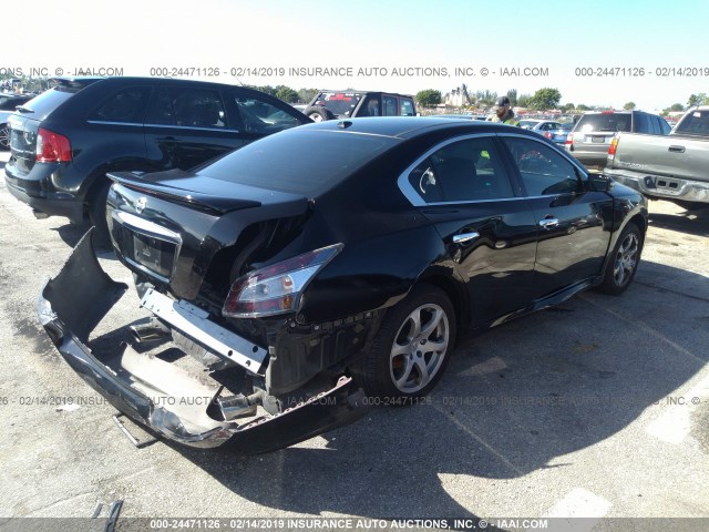 1N4AA5AP1DC834492 - 2013 NISSAN MAXIMA S/SV BLACK photo 4