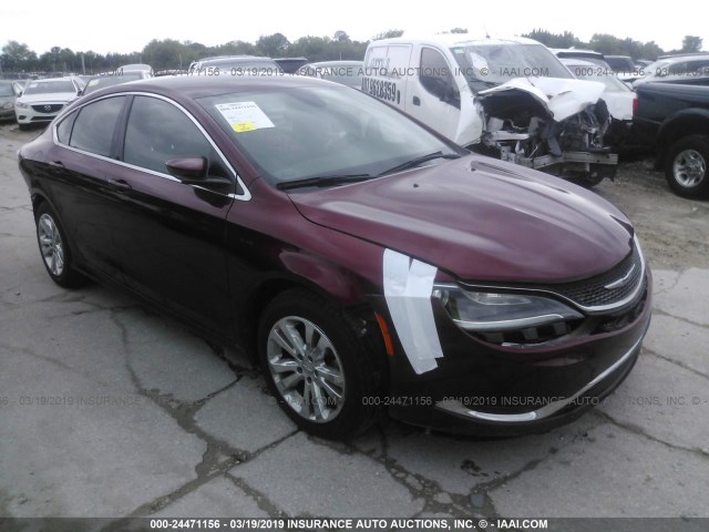 1C3CCCAB9FN681099 - 2015 CHRYSLER 200 LIMITED RED photo 1