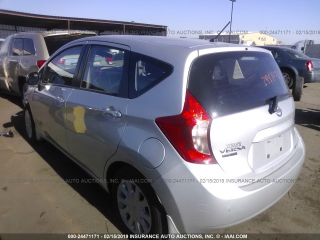 3N1CE2CP0EL400835 - 2014 NISSAN VERSA NOTE S/S PLUS/SV/SL SILVER photo 3