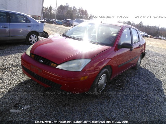 1FAFP33P62W104028 - 2002 FORD FOCUS LX RED photo 2