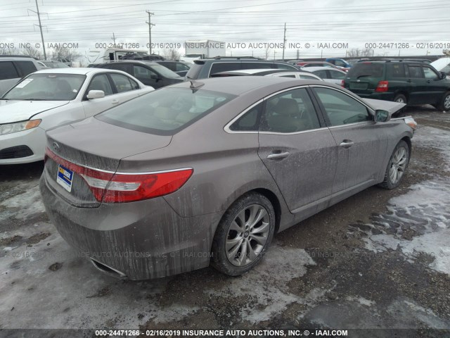 KMHFG4JG8DA257122 - 2013 HYUNDAI AZERA SILVER photo 4