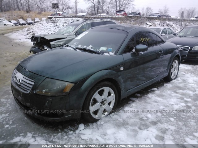 TRUTC28NXY1033065 - 2000 AUDI TT GREEN photo 2