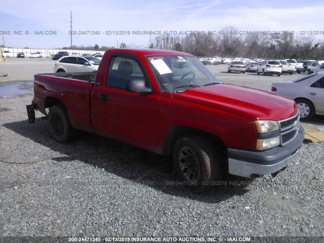 1GCEC14X26Z153820 - 2006 CHEVROLET SILVERADO C1500 RED photo 1