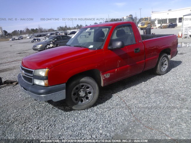 1GCEC14X26Z153820 - 2006 CHEVROLET SILVERADO C1500 RED photo 2