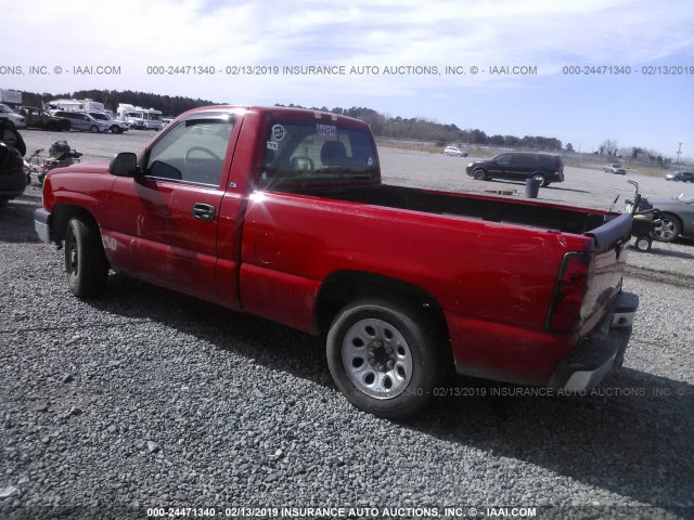 1GCEC14X26Z153820 - 2006 CHEVROLET SILVERADO C1500 RED photo 3