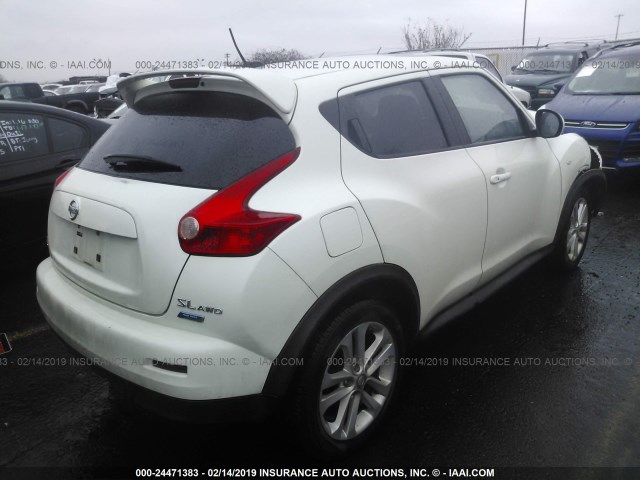 JN8AF5MV0CT119454 - 2012 NISSAN JUKE S/SV/SL WHITE photo 4