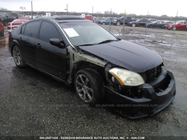 1N4BA41E07C800268 - 2007 NISSAN MAXIMA SE/SL BLACK photo 1