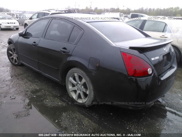 1N4BA41E07C800268 - 2007 NISSAN MAXIMA SE/SL BLACK photo 3