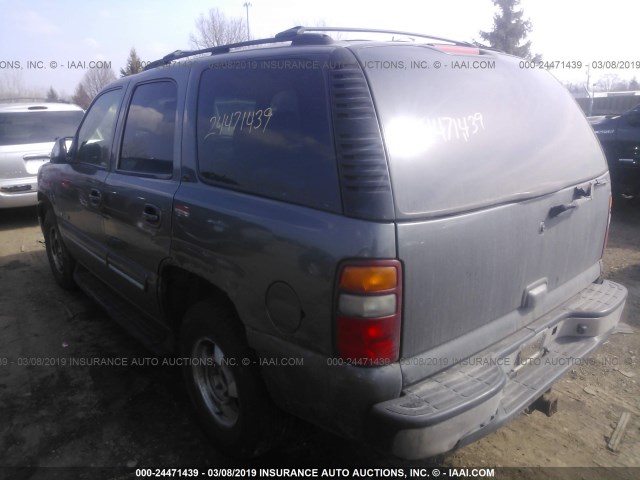 1GNEK13Z52J294189 - 2002 CHEVROLET TAHOE K1500 GRAY photo 3