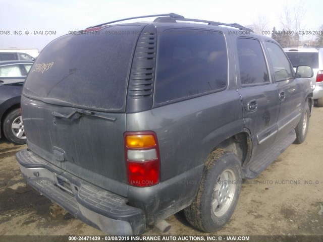 1GNEK13Z52J294189 - 2002 CHEVROLET TAHOE K1500 GRAY photo 4