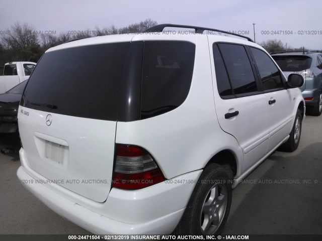 4JGAB54E1YA167213 - 2000 MERCEDES-BENZ ML 320 WHITE photo 4