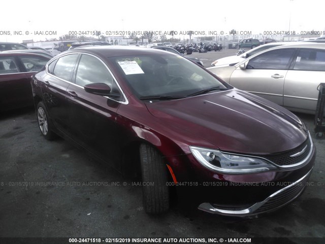 1C3CCCAB9GN166315 - 2016 CHRYSLER 200 LIMITED RED photo 1