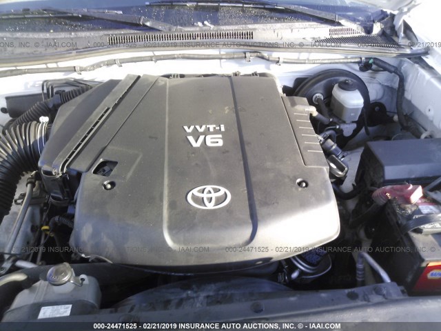 5TELU42N45Z065118 - 2005 TOYOTA TACOMA DOUBLE CAB 白色 照片 10