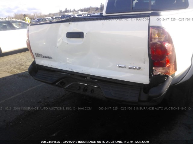 5TELU42N45Z065118 - 2005 TOYOTA TACOMA DOUBLE CAB 白色 照片 6