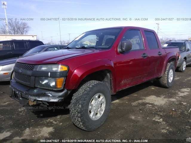 1GCDT136968143473 - 2006 CHEVROLET COLORADO RED photo 2