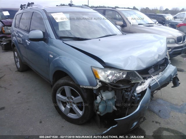 JA4MS41X67Z003208 - 2007 MITSUBISHI OUTLANDER XLS BLUE photo 1