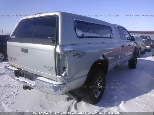 3D7KU28C24G214390 - 2004 DODGE RAM 2500 ST/SLT SILVER photo 4