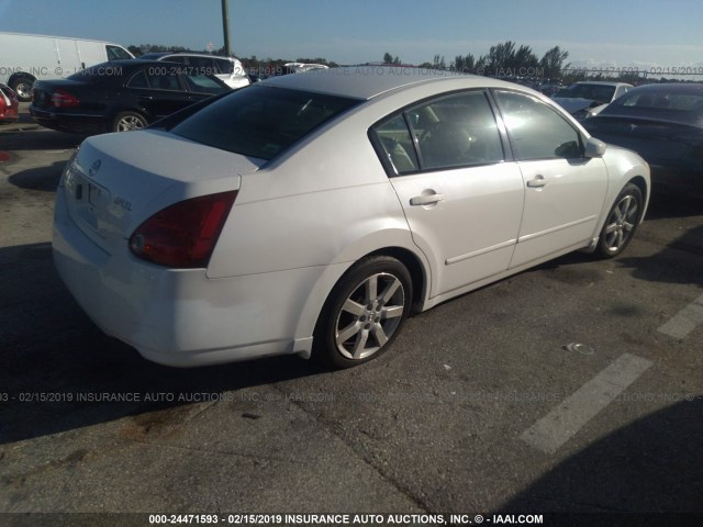 1N4BA41E84C908617 - 2004 NISSAN MAXIMA SE/SL WHITE photo 4