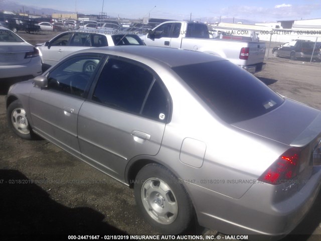 JHMES96683S007379 - 2003 HONDA CIVIC HYBRID GOLD photo 3