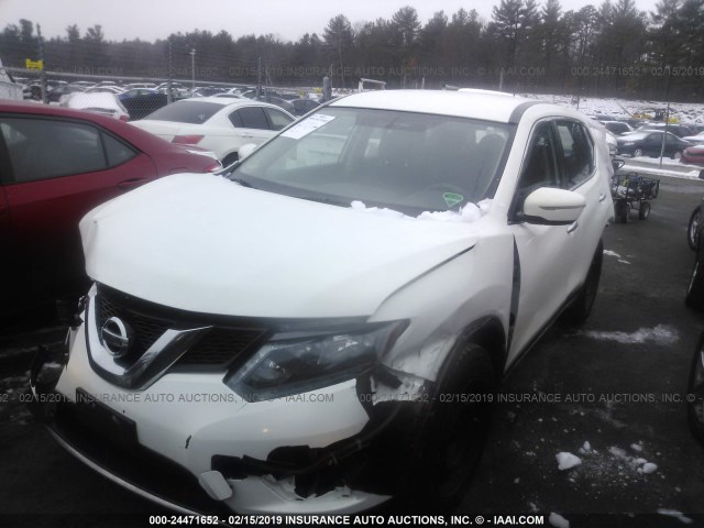 5N1AT2MV2EC850601 - 2014 NISSAN ROGUE S/SL/SV WHITE photo 2