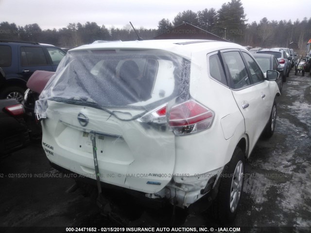 5N1AT2MV2EC850601 - 2014 NISSAN ROGUE S/SL/SV WHITE photo 4