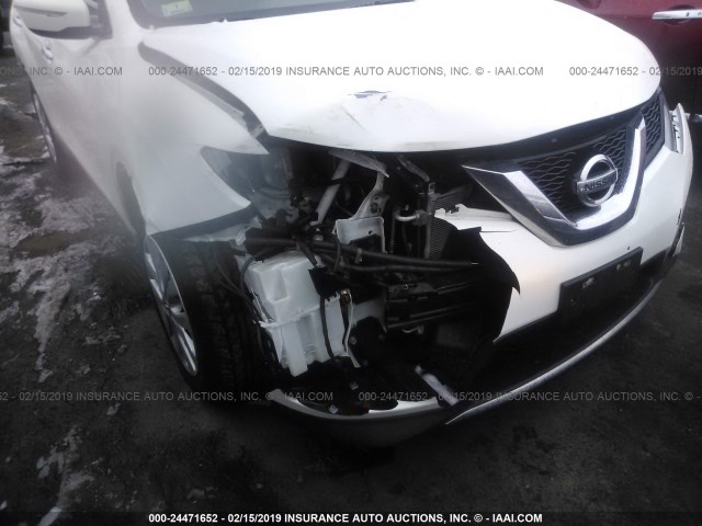 5N1AT2MV2EC850601 - 2014 NISSAN ROGUE S/SL/SV WHITE photo 6