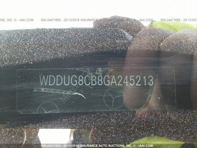 WDDUG8CB8GA245213 - 2016 MERCEDES-BENZ S 550 GRAY photo 9