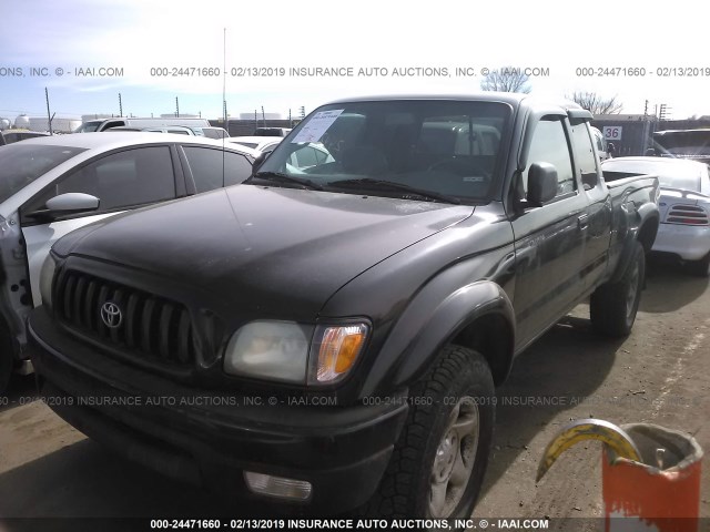 5TEWN72N43Z254053 - 2003 TOYOTA TACOMA XTRACAB BLACK photo 2